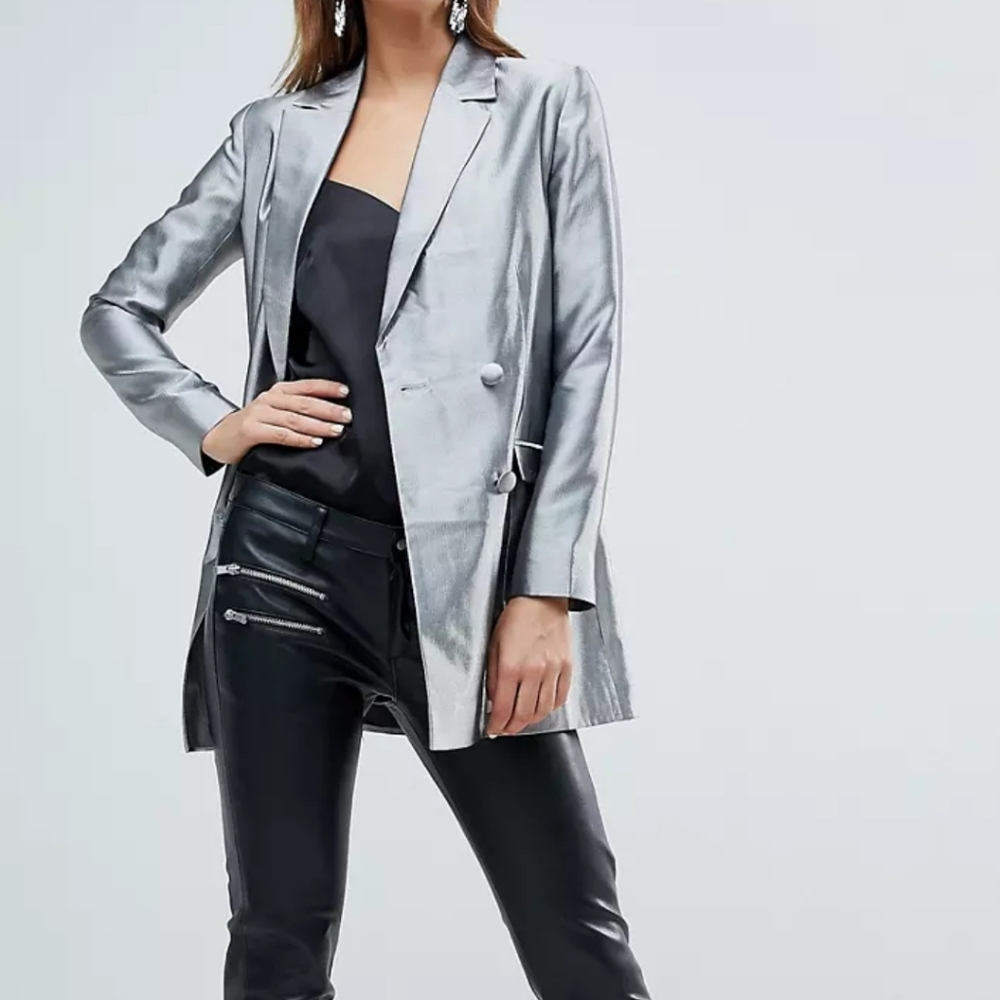 Metallic silver blazer - Picture 3 of 3